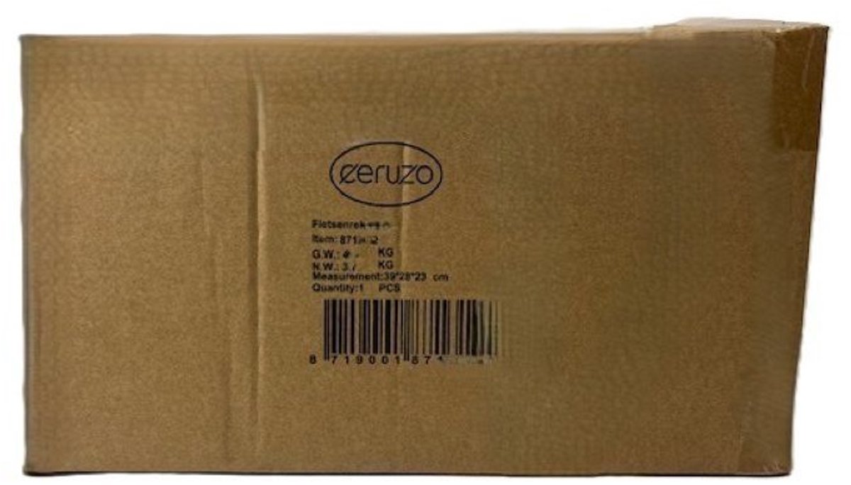 Ceruzo Fietsenrek voor 2 Fietsen – 67.5x33x26 cm – Voor E-bike - MTB – Muur- en Vloermontage – Zwart – foto 2