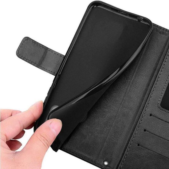 Étui portefeuille compatible avec Xiaomi 13T et Xiaomi 13T Pro - Zwart