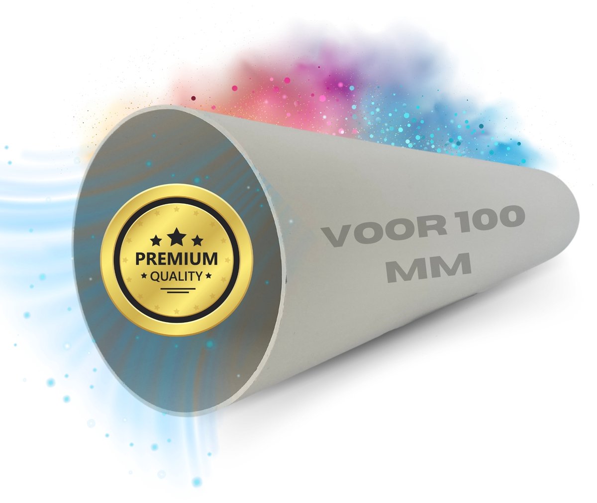 TronicXL 5 stuk 104mm pijp - 50cm lang voor 100mm ventilator – luchtafvoerleiding - afvoerventilator ventilatieleiding - ronde buis kunststof - toevoerlucht- en afvoerluchtkanaal – ventilatiebuis - rooster