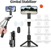 Stabiliserende Bluetooth Selfie Stick met Gimbal – Mee Bewegende Selfiestick voor iPhone & Samsung – Professionele Smartphone Stabilisator – Draagbare Gimbal voor Video & Foto