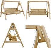 Bol.com vidaXL Schommelbank 205x150x157 cm geïmpregneerd grenenhout - Schommel Stoel - Schommel Stoelen - Houten Schommelstoel -... aanbieding