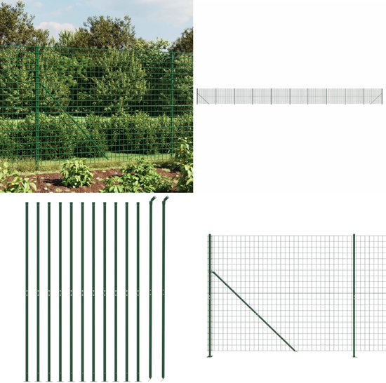 Cloture de jardin vidaXL Draadgaashek met grondankers 2,2x10 m