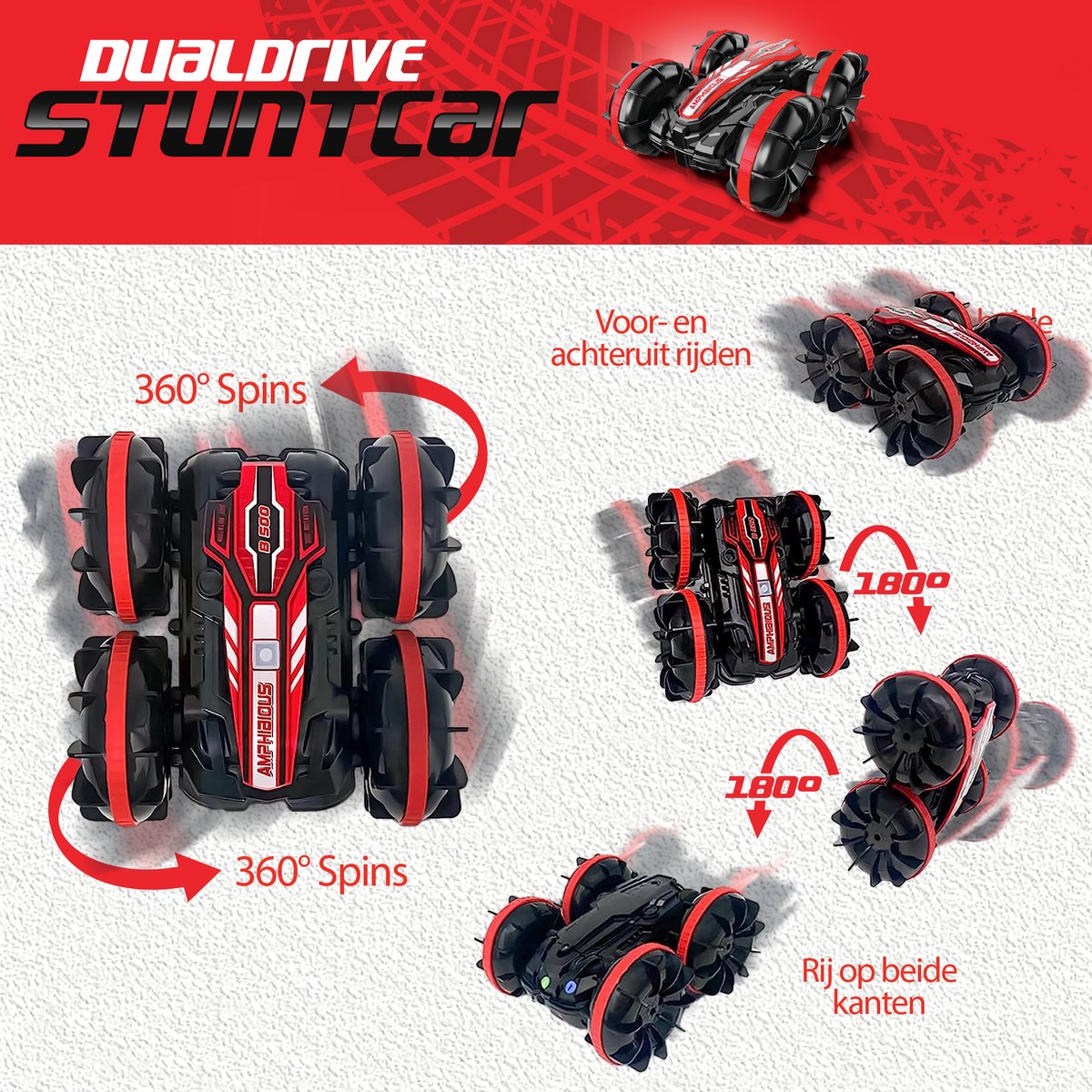 VERTREX RC Bestuurbare Auto - Afstandsbestuurbare Auto - Race Auto Radiografisch - Offroad Afstandbestuurbaar - Waterdicht - Extra Accu — afbeelding 2