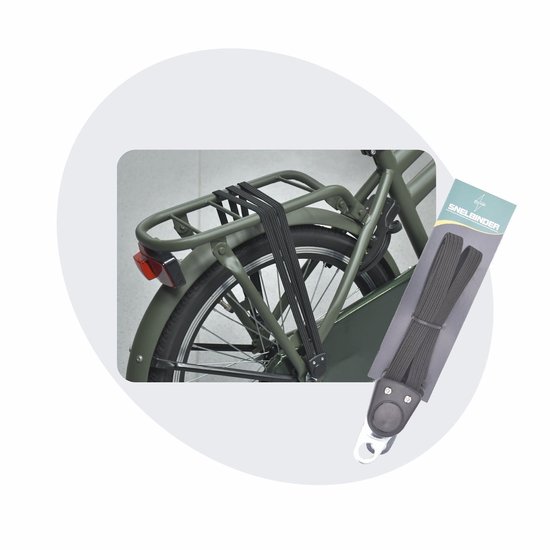 Voltano Snelbinders Fiets - Extra Sterk - Zwart - 65 - 105 CM - 24 inch t/m 28 inch - Universele Haak