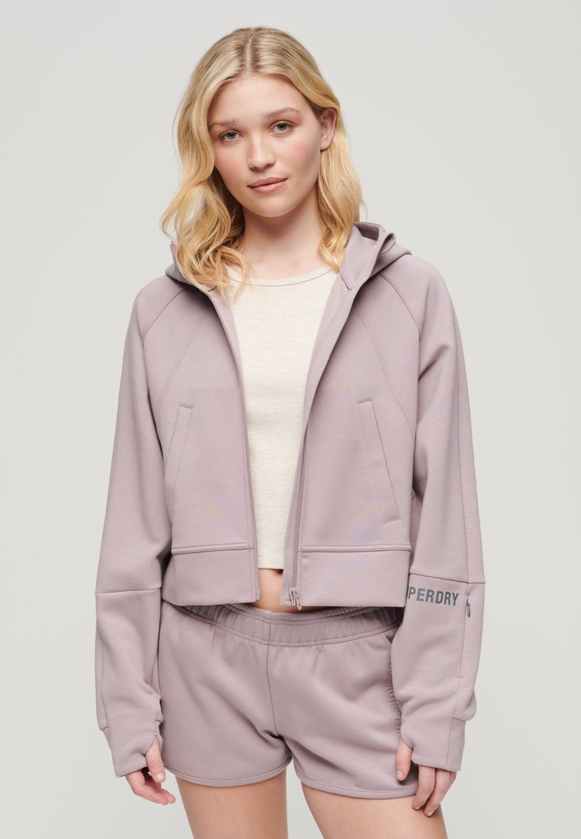 Superdry Sport Tech Relaxed hoodie met rits Dames Hoodies Paars
