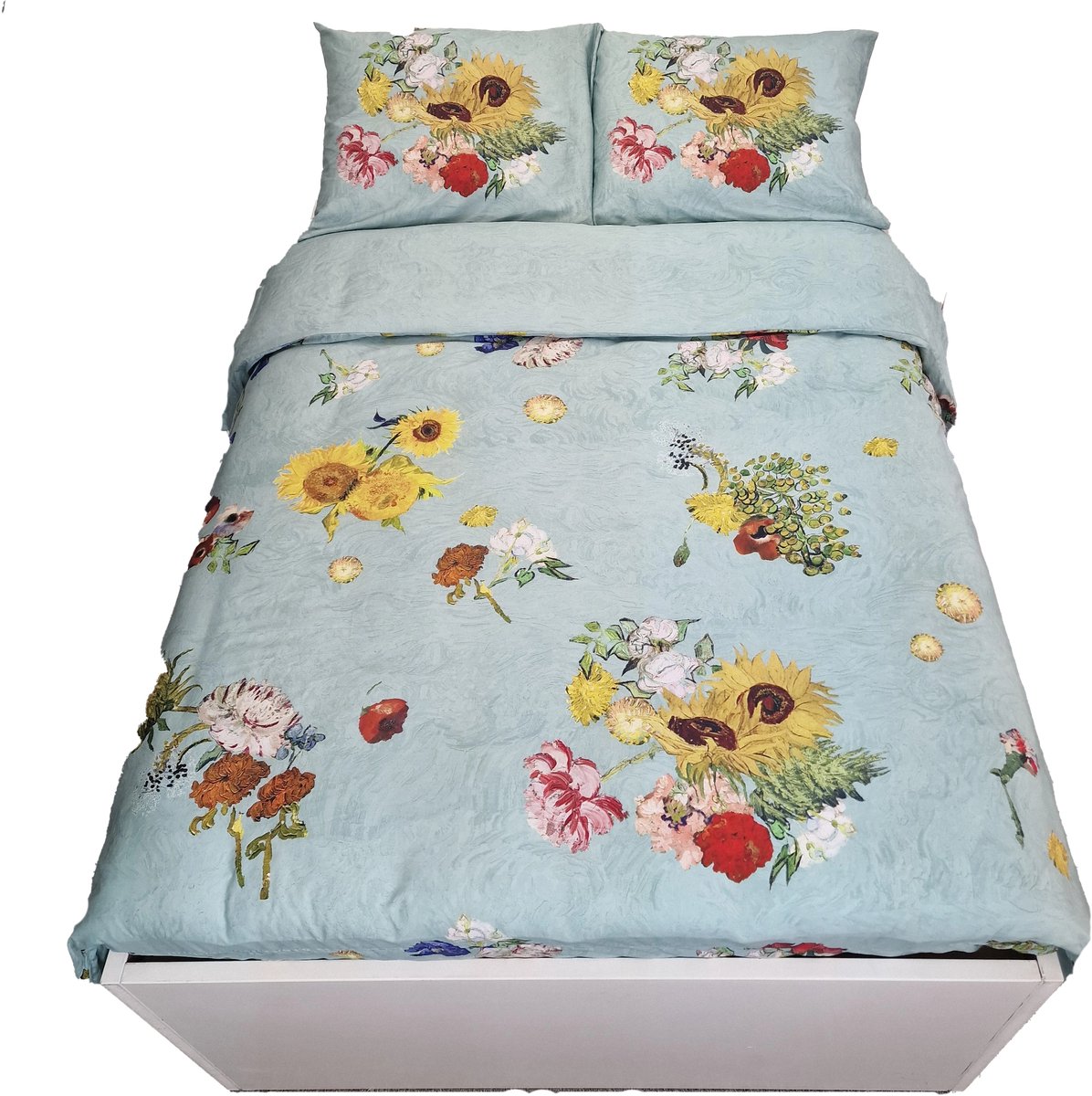 Sofiben -Exclusive - Sunflower - dekbedovertrek met een doorlopende rits over 3 zijden - afm. 140x200