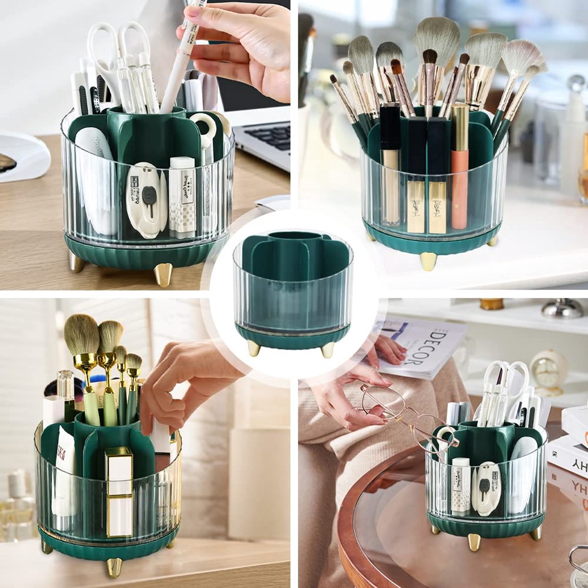 Unyqoos ® Stijlvolle 360° Draaibare Make-up- en Accessoire-organizer voor Elke Ruimte