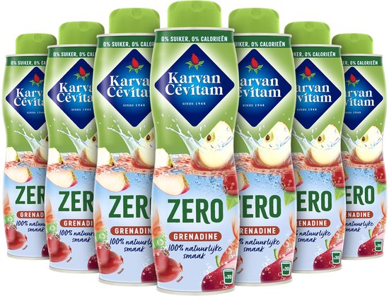 Karvan Cevitam Zero grenadine siroop - 0% suiker en 0 calorieën - 6 x 600ml