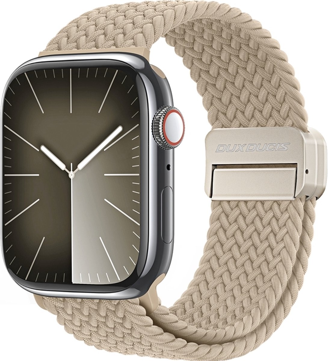 Dux Ducis Nylon Watch bandje geschikt voor Apple Watch Bandje Magneetsluiting | Dux Ducis Mixture Pro - 49/46/45/44 mm - Beige