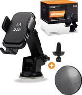 R2B Telefoonhouders Auto Zuignap met Draadloze Oplader + Dashboardpad - Raam/Dashboard/Ventilatie - Gsm Houder Auto - Autohouder - Telefoonhouder Auto - Mobiel Houder Auto - Telefoon Houder - Auto Telefoonhouder - Phone Holder Car