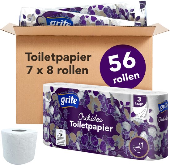 Grite toiletpapier – 56 rollen – 3-laags – EU-ECO label