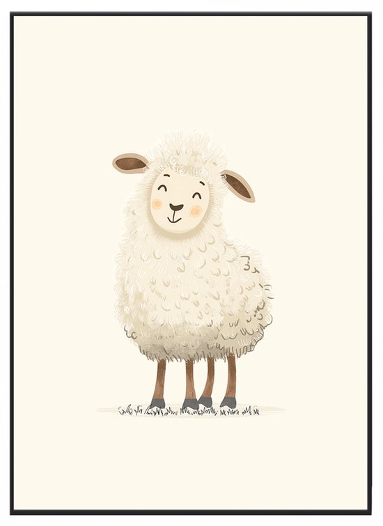 No Filter - Mouton - Affiche pour chambre Bébé et enfant - A3 (30x40 cm) - Papier 250 grammes - Décoration chambre enfant
