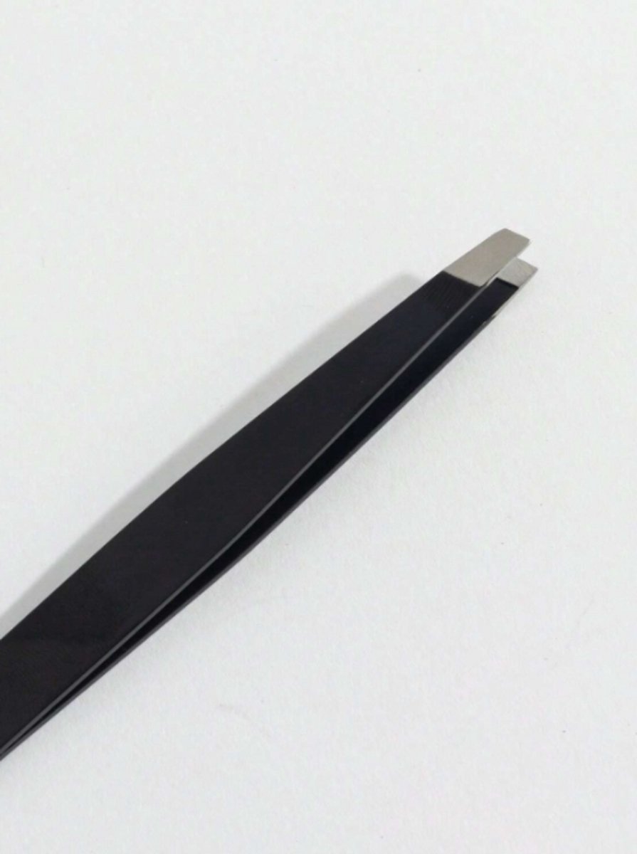 Pincet - Tweezer - Epileren - RVS - Schuine Pincet - Splinters - Hobby - Zwart