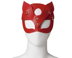 CHPN - Sex masker - Sexy cosplay masker - Pu lederen Masker - Sexy masker - Rollenspel masker - Rood - PU Leer - Kat - Sexy - Erotisch masker - Harnas - Meesteres - Verstelbaar met gesp