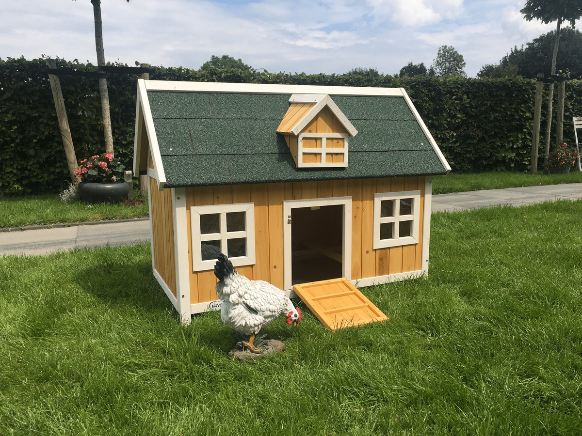 Bol.com Duvo+ Konijnenhok Combi Farm - Bruin - 115 x 68 x 86cm aanbieding