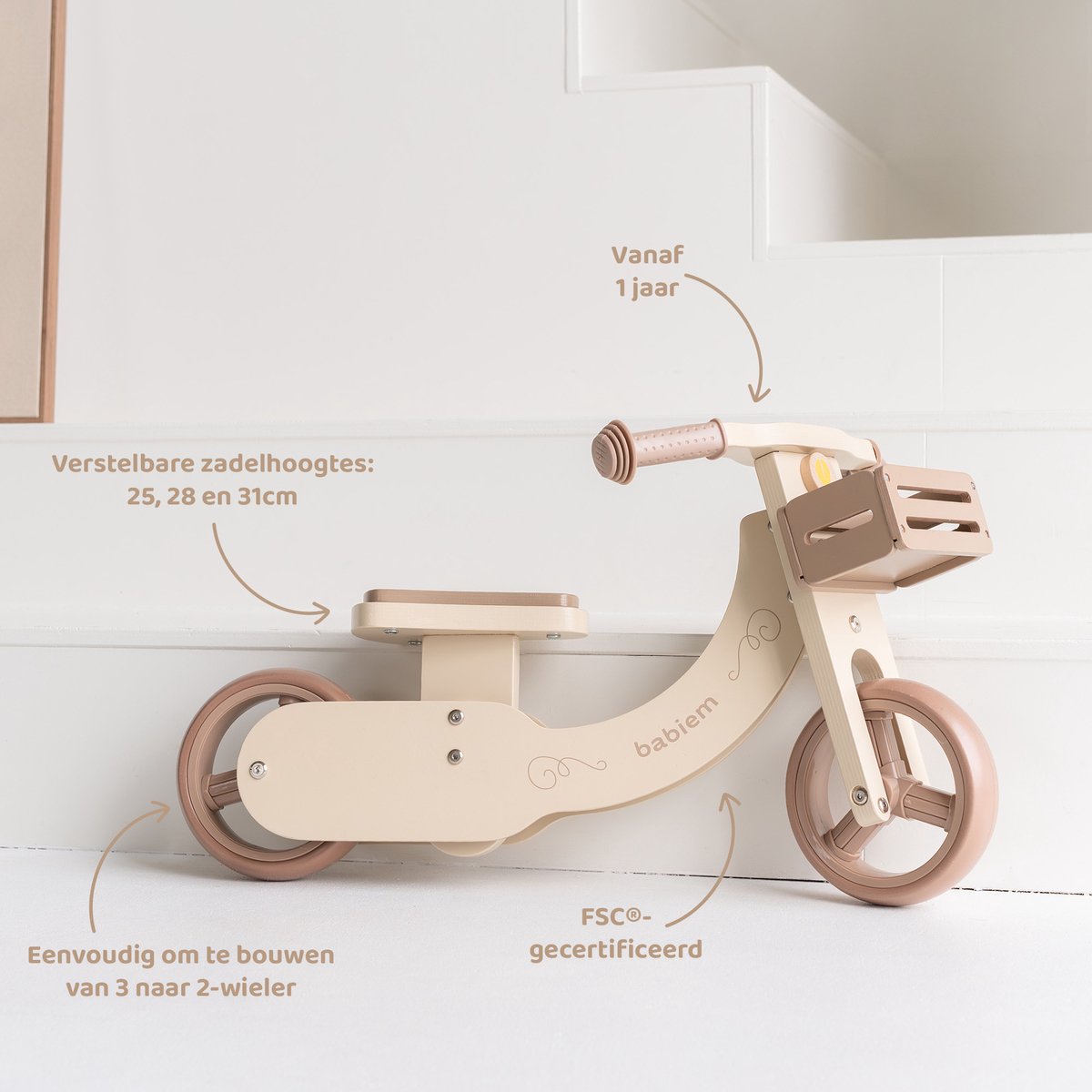Babiem Loopfiets James - Om te bouwen naar Driewieler thumbnail 3