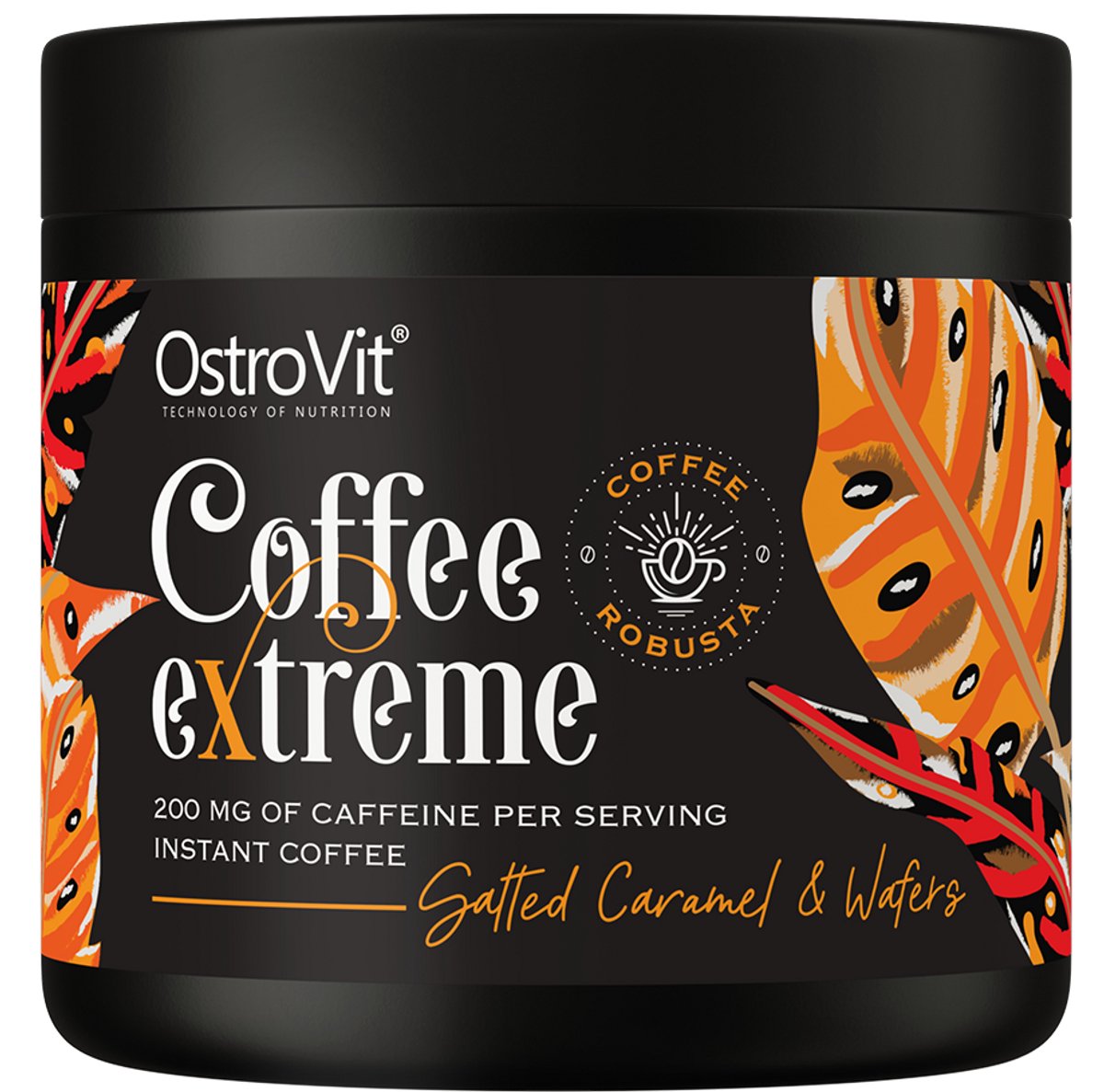 OstroVit - Coffee Extreme - 150 g - salted caramel and wafers - Caffeine - deaal voor sporters, studenten, werkenden en koffieliefhebbers