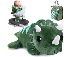 Verzwaringsknuffel Dino 2,3 KG - Weighted Stuffed Animal - Dinosaurus Verzwaringsknuffel Volwassenen -Verzwarings Knuffel - Antistress Knuffel - Verzwaringsknuffel Kind Therapeutisch Speelgoed, Machinewasbaar - Ideaal voor Stressverlichting en Focus