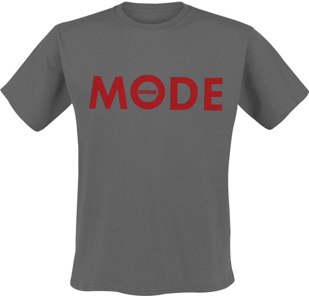 Depeche Mode Red Logo Heren T-shirt - houtskool - 3XL