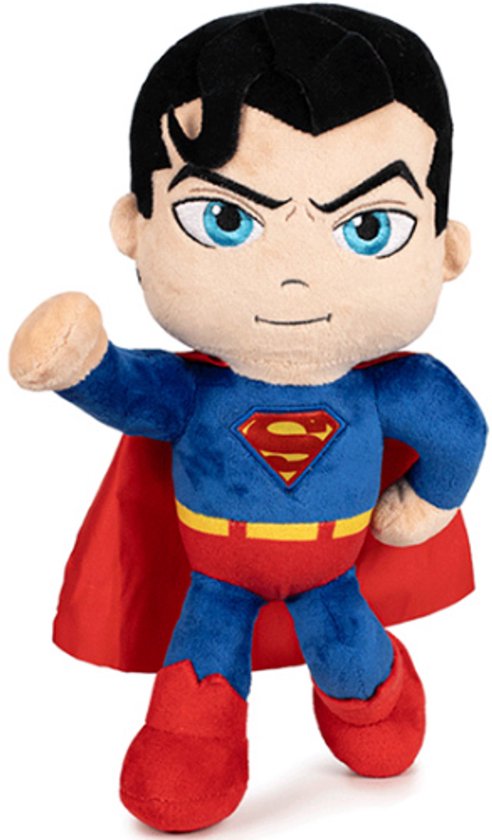 Superman (vuist omhoog) DC Comics Pluche Knuffel 22 cm - Speelgoed Superheld Knuffels voor Kinderen Jongens Meisjes - DC Comics Marvel Plush Toy - Clark Kent Batman