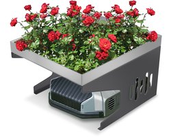 Robotmaaier Garage Metaal Carport Rasenmaaier Onderstand Overkapping Zilver