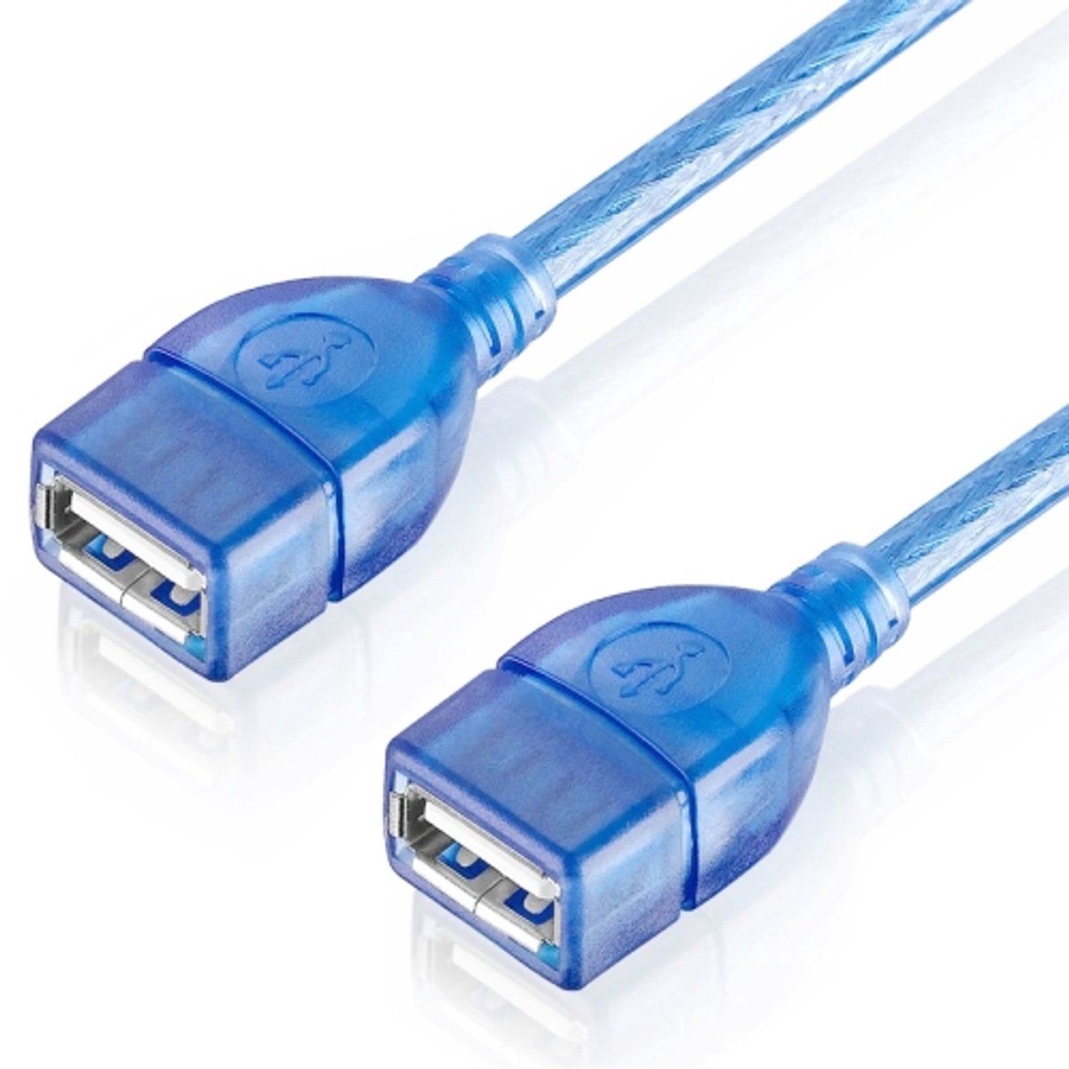 USB 2.0 type A vrouwelijk naar vrouwelijk - Female to Female - verlengkabel, lengte: 3m