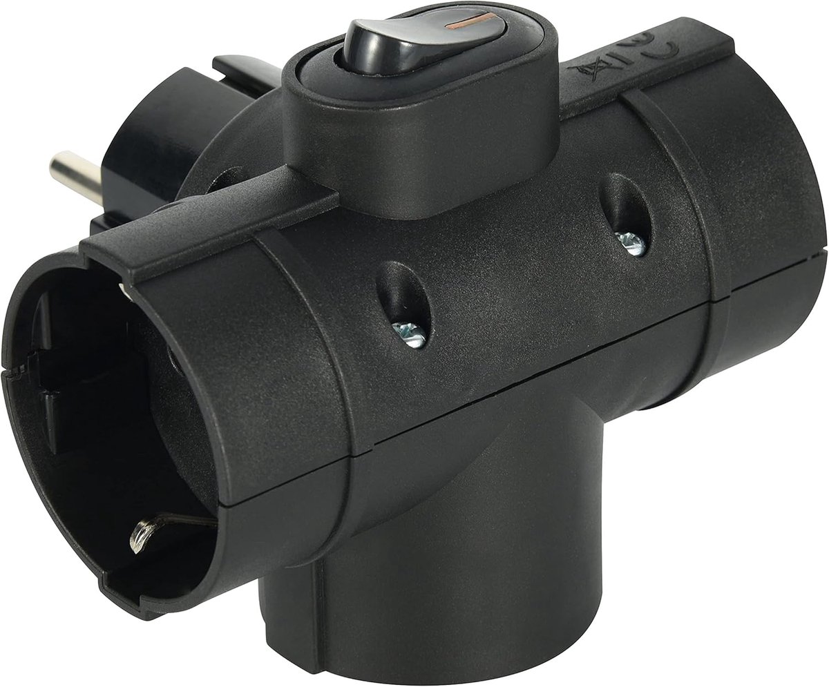 Drievoudige stopcontact met schakelaar - 16A 250V Duitse standaardadapter
