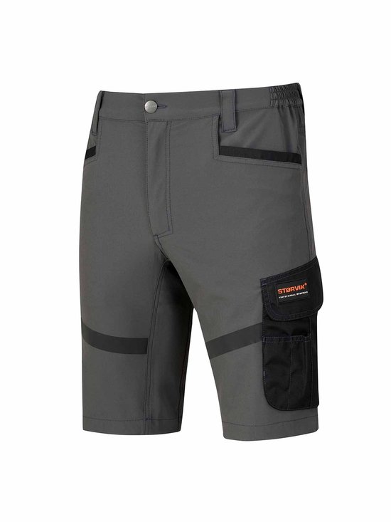 STØRVIK Stijn 4-Way Stretch Korte Werkbroek - Heren - Maat L - Antraciet