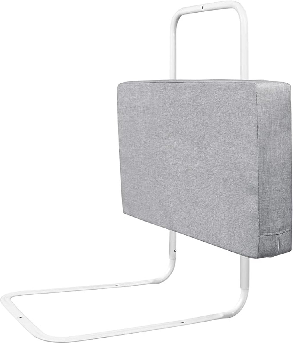 NAIZY bedhek baby 60cm bedhek 5-gaats in hoogte verstelbare uitvalbeveiliging Afwasbare ritssluiting Bedhek voor familiebed en kinderbed, 60cm Grijs