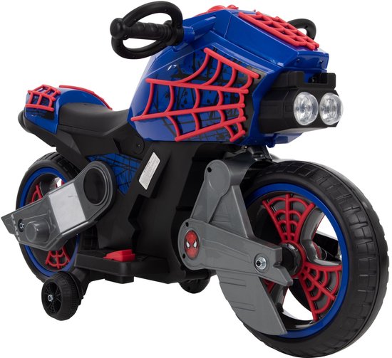 Spider-Man elektrische motor kinderfiets met zijwieltjes – Accuvoertuig 7,2V