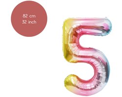 Fienosa Cijfer Ballonnen nummer 5 - Regenboog kleuren - 82 cm - 15 - 25 - 35 - 45 - 50 - 55 - 65 - 75 - 85 - 95 - Leeftijd verjaardag - Verjaardagsballon - Verjaardag Fienosa Cijfer Ballonnen nummer 5 - Regenboog kleuren - 82 cm - 15 - 25 - 35 - 45 - 50 - 55 - 65 - 75 - 85 - 95 - Leeftijd verjaardag - Verjaardagsballon - Verjaardag