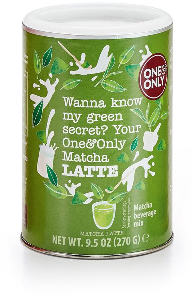 One & Only Matcha Latte 270 gram - Glutenvrij en vegan!