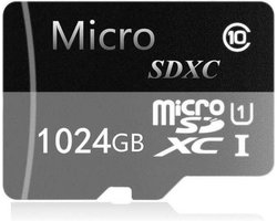 1TB Micro SD - Inclusief Adapter - Hoge Snelheid