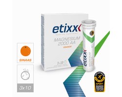 Etixx Magnesium 2000 AA - Sports Nutrition - Supplementen - 3X10 tabletten - Sinaasappel - Vitamine C - Bruistablet - Ideaal bij zweetverlies