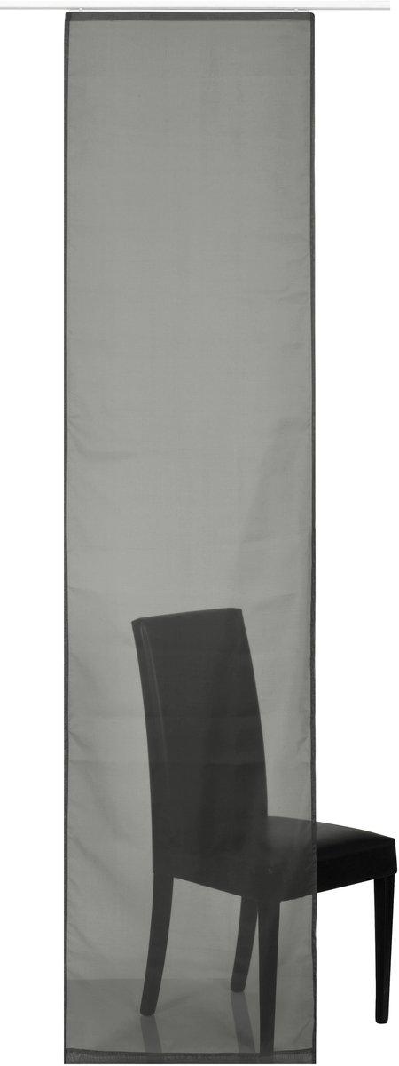 Elbersdrucke Schuifgordijn Feel Good Uni 245x60 cm grijs transparant
