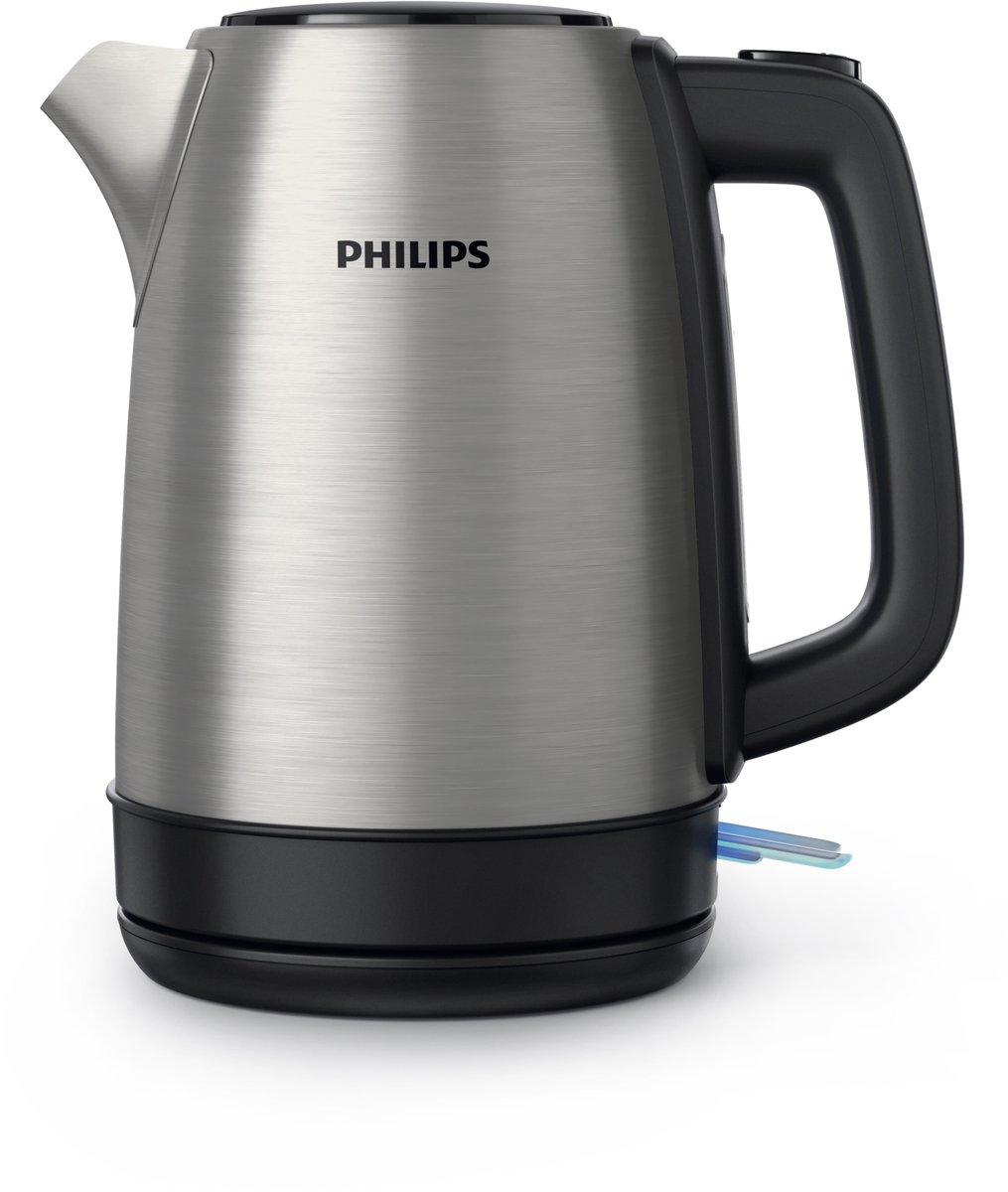 Bol.com Philips Daily Collection Waterkoker - RVS - 1,7L - met Veerdeksel en Draaivoet - HD9350/90 aanbieding