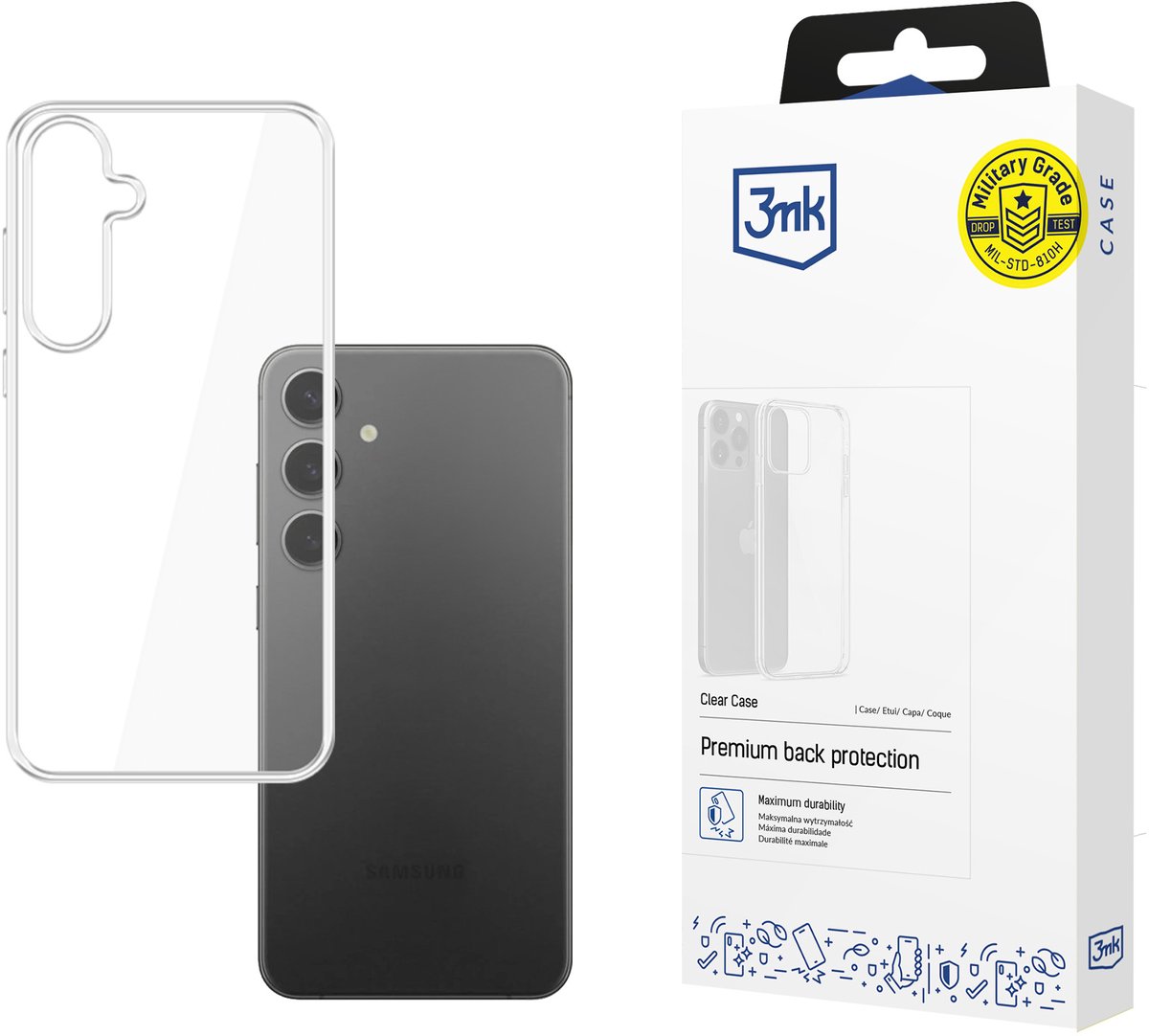 3Mk Clear Case Cover Voor Samsung Galaxy S25 Transparant Beschermend Tpu