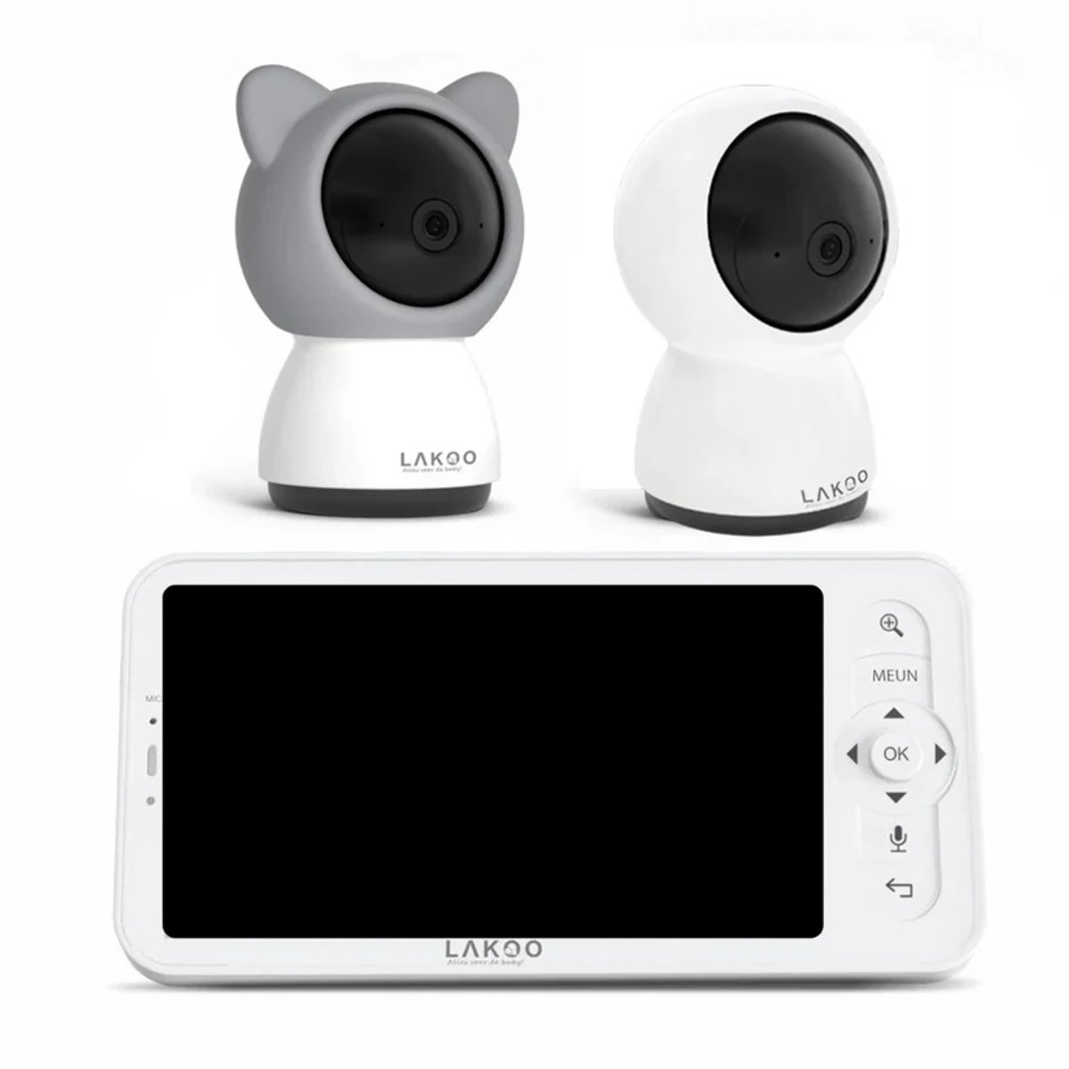 Lakoo Kitty Babyfoon - met Camera én App - met 5 inch scherm - nieuwe versie