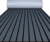 TeakFoamShop – Tapis de bateau en mousse EVA Teak Pro Series – Revêtements de sol autocollant Premium Bateaux – 240 x 60 cm – Gris foncé avec lignes noires – Durable et Luxe , antidérapant