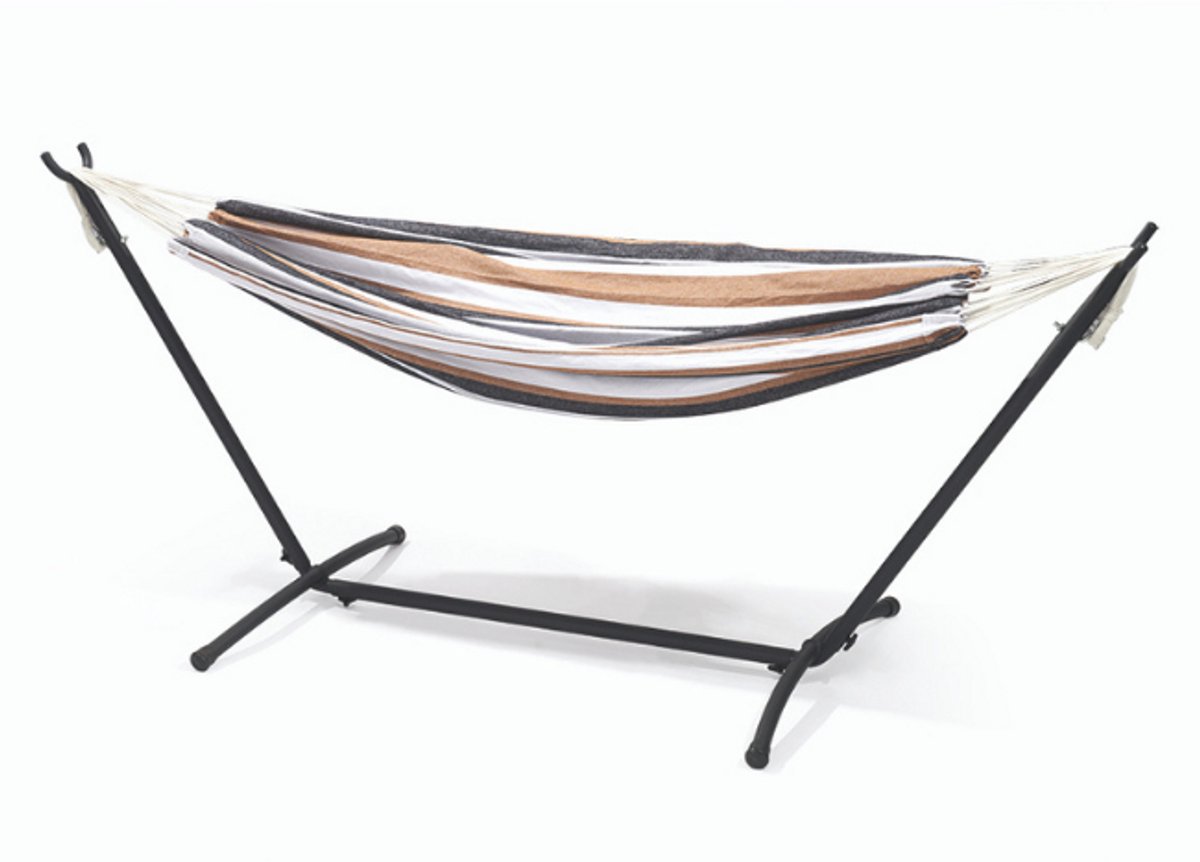 Rijoka Hangmat Met Standaard - Draagkracht 150kg - 275x100x110cm