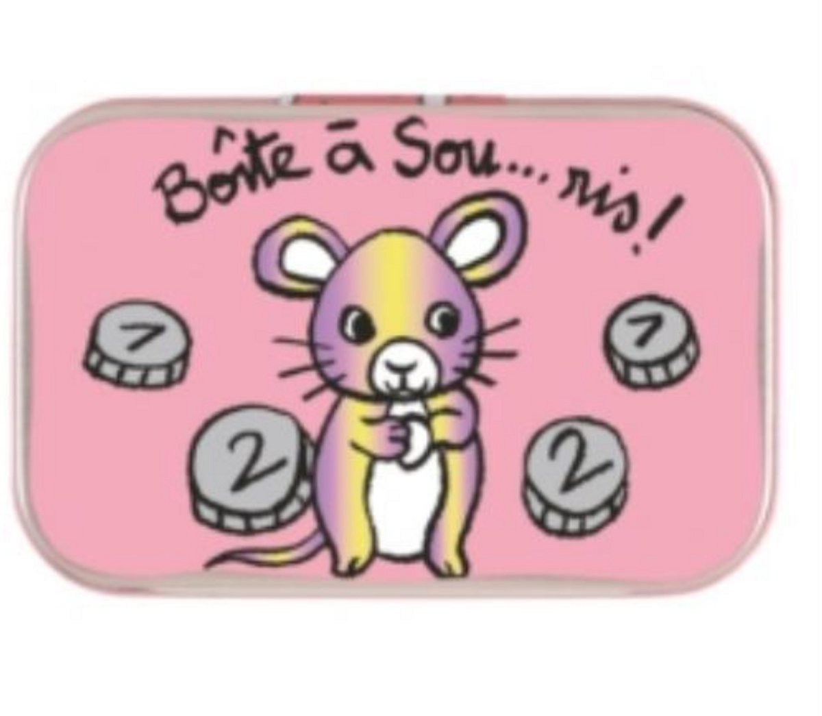 Derrière La Porte Tandendoosje – Metaal – 10 x 6 x 2 cm – Boîte à Souris – Roze – Melktandjes bewaren