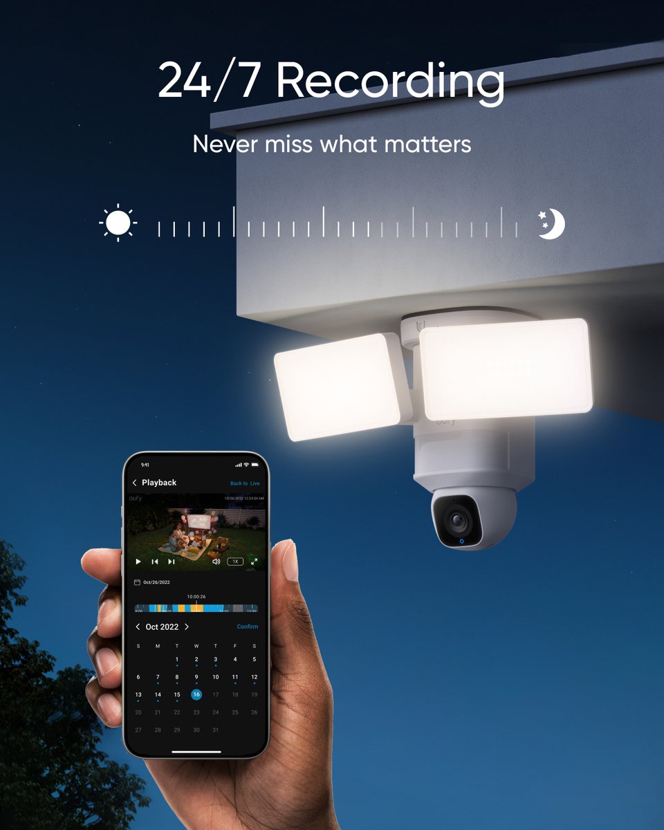 eufy Security E30 Floodlight Camera - 360° Pan & Tilt Wit thumbnail 6
