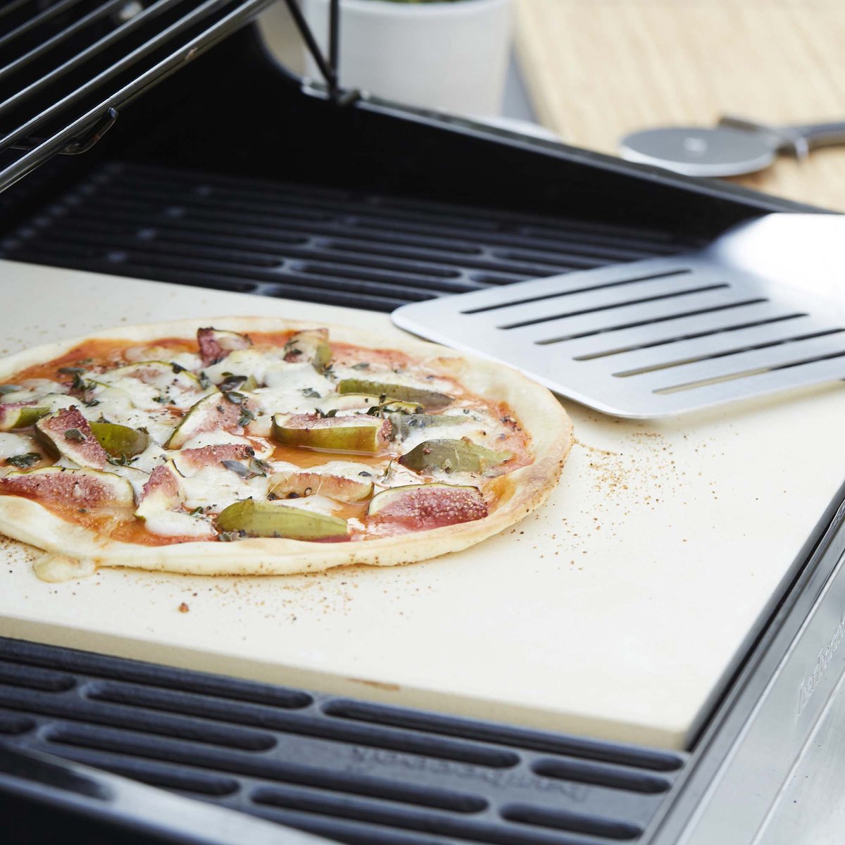 Barbecook Plaque Pizza Rectangulaire Argile Réfractaire 43x35 Cm Pour Barbecue Gaz Siesta