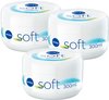 NIVEA Soft Bodycrème - Crème voor Lichaam en Gezicht - Hydraterende Gezichtscrème - Voordeelverpakking - 3 x 300 ml