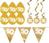 Versierings Pakket Metallic Goud "50" (M)