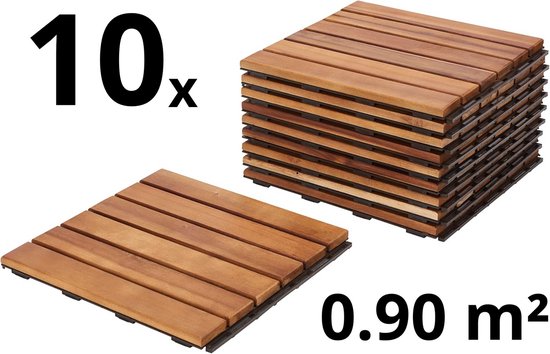 Terrastegels – Acaciahout – 10 Stuks
