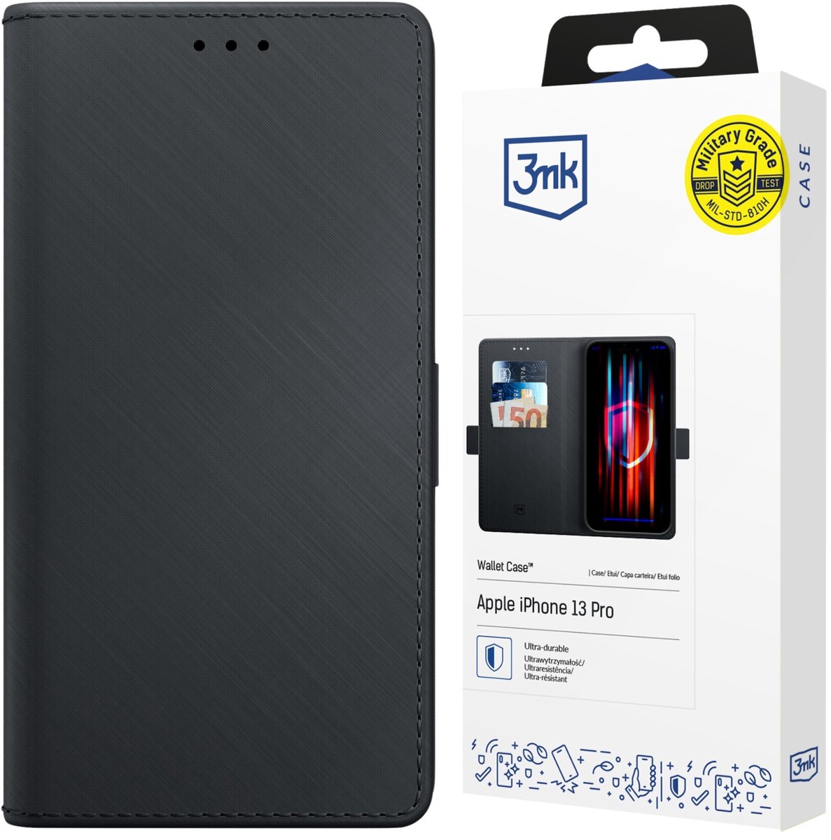 Hoesje met klep voor Apple iPhone 13 Pro Max - 3mk Wallet Case