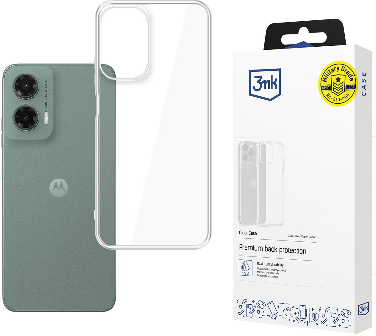 Telefoonhoesjes Motorola Moto G35 5G - 3mk Clear Case