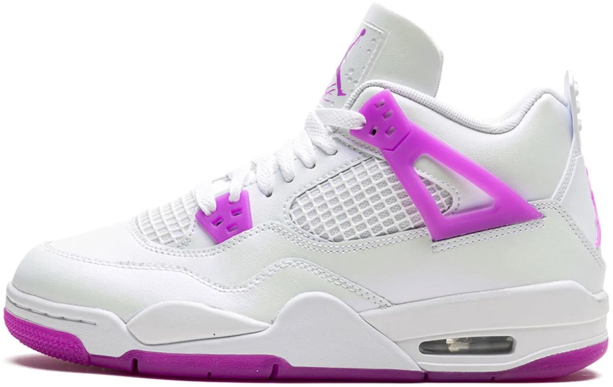 purple and white jordan 4
