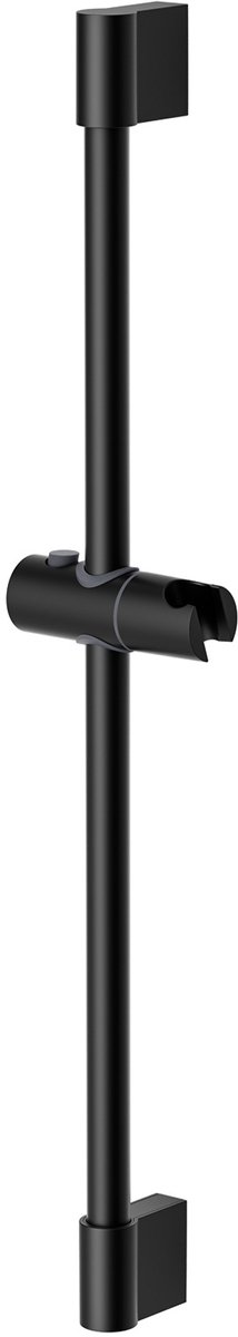 DERW Glijstang - 57 cm - Verstelbare hoogte en hoek van de handdouche - Nieuw gat vereist - Zwart